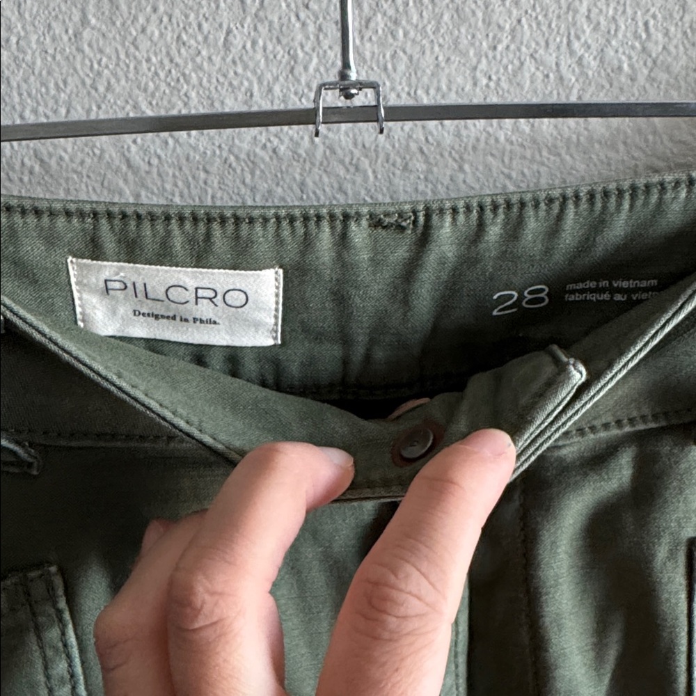 Anthropologie Pilcro The Wanderer Jeans Womens 28 Green Cotton High Rise Pants - Picture 5 of 6